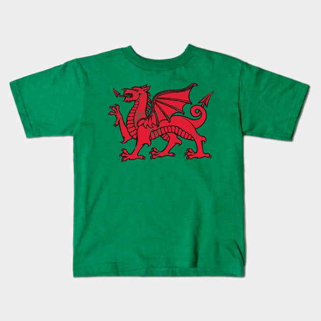 Wales Kids T-Shirt by MindsparkCreative